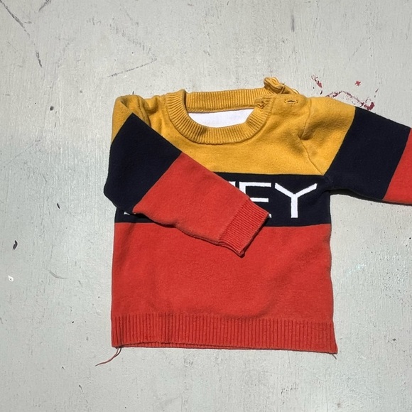 Baby Honey Sweater Multicolor Spell-Out NO SIZE Button Colorblock Fall Kid's - Picture 4 of 11